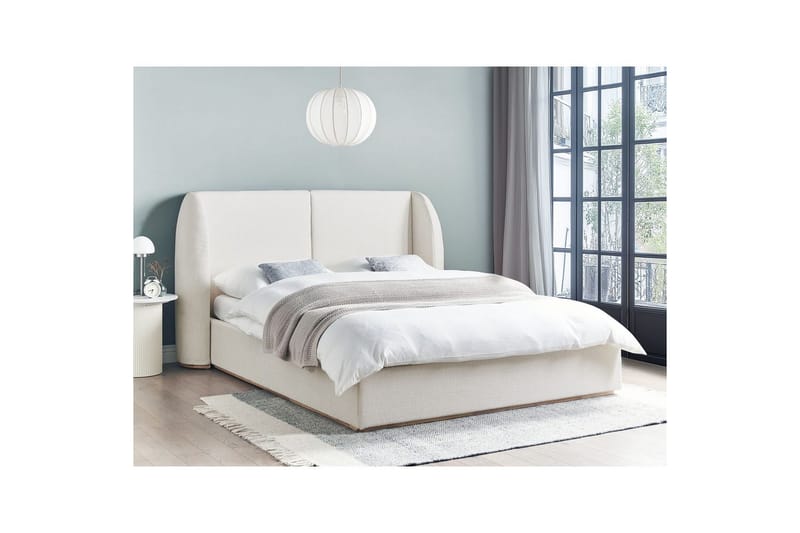 Säng med förvaring Monestier - Vit, 160x200 cm - Möbler - Säng - Sängram & sängstomme