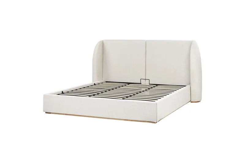 Säng med förvaring Monestier - Vit, 180x200 cm - Möbler - Säng - Sängram & sängstomme