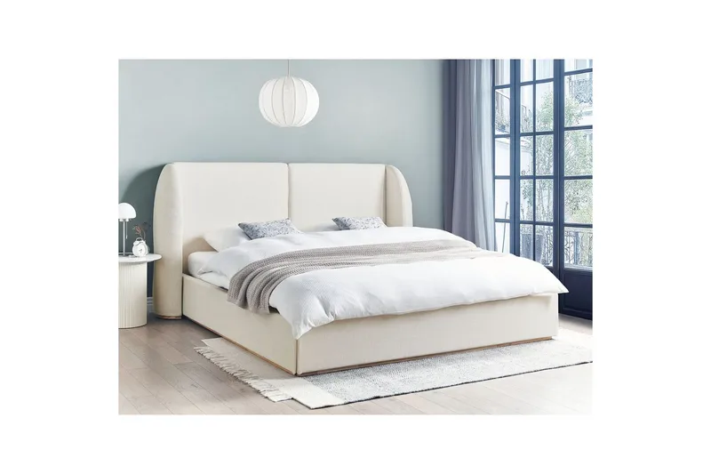 Säng med förvaring Monestier - Vit, 180x200 cm - Möbler - Säng - Sängram & sängstomme