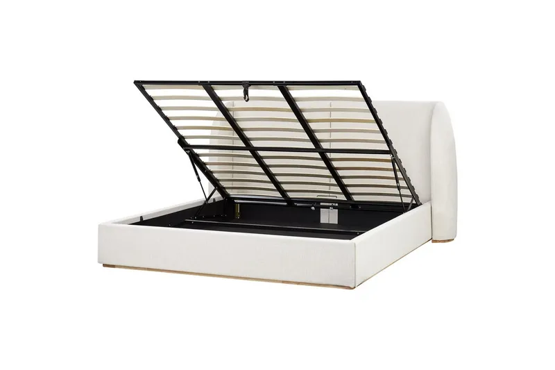 Säng med förvaring Monestier, Vit, 180x200 cm
