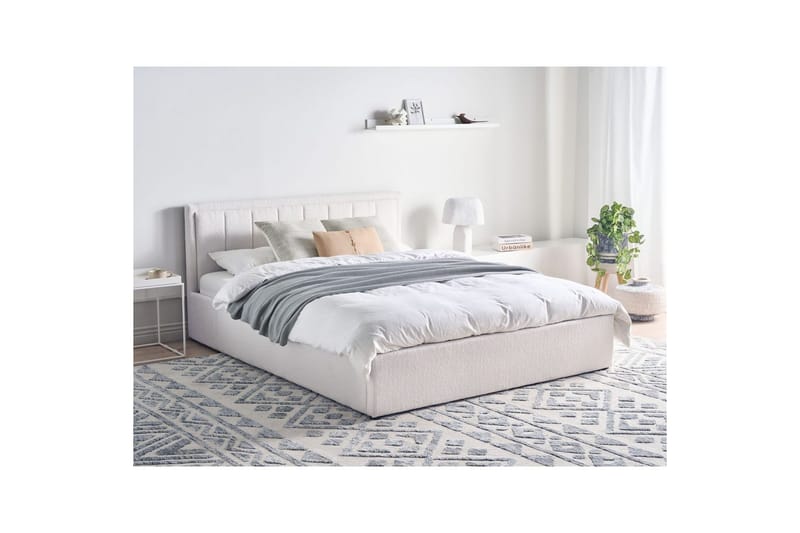 Säng med förvaring Montlaur Vit, 160x200 cm - Vit, 160x200 cm - Möbler - Säng - Sängram & sängstomme