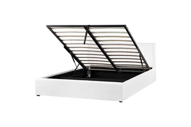 Säng med förvaring Montlaur Vit, 160x200 cm - Vit, 160x200 cm - Möbler - Säng - Sängram & sängstomme