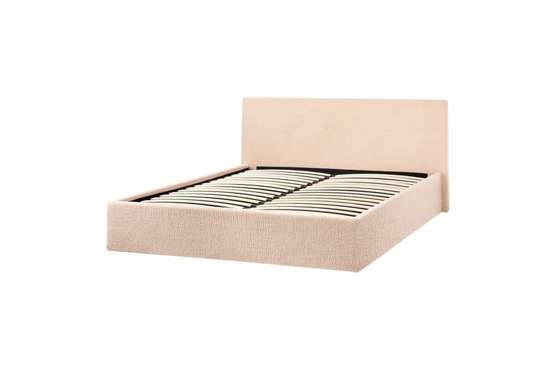 Säng med förvaring Orbey - Beige, 140x200 cm - Möbler - Säng - Sängram & sängstomme