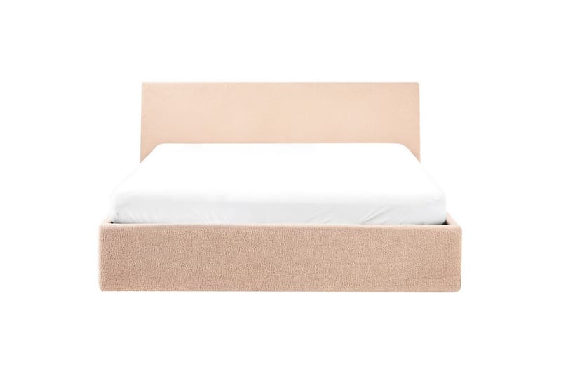 Säng med förvaring Orbey - Beige, 160x200 cm - Möbler - Säng - Sängram & sängstomme