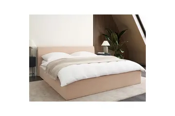 Säng med förvaring Orbey - Beige, 180x200 cm - Möbler - Säng - Sängram & sängstomme