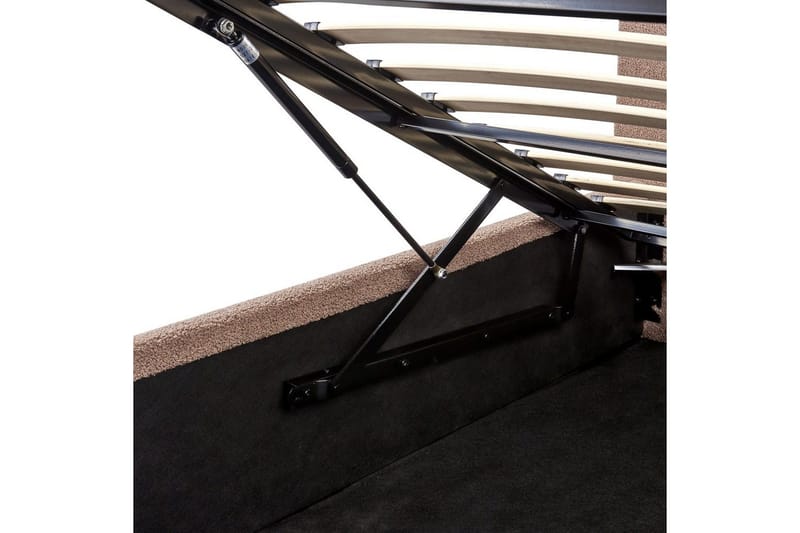 Säng med förvaring Orbey - Brun, 140x200 cm - Möbler - Säng - Sängram & sängstomme