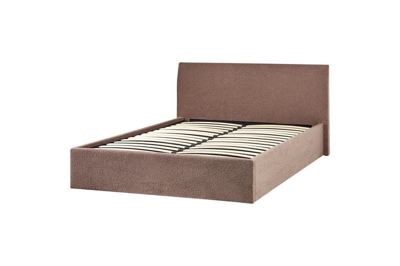 Säng med förvaring Orbey - Brun, 140x200 cm - Möbler - Säng - Sängram & sängstomme