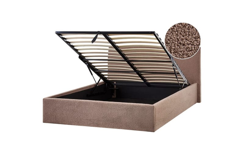 Säng med förvaring Orbey, Brun, 140x200 cm