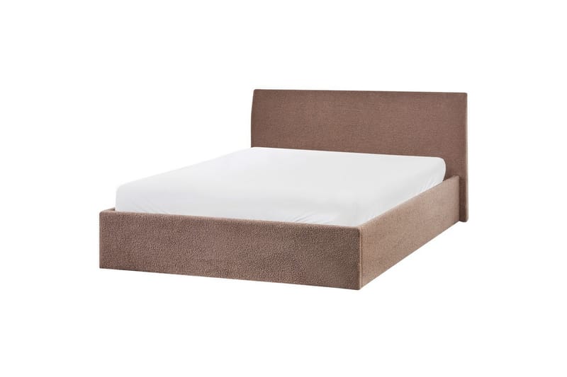 Säng med förvaring Orbey - Brun, 140x200 cm - Möbler - Säng - Sängram & sängstomme