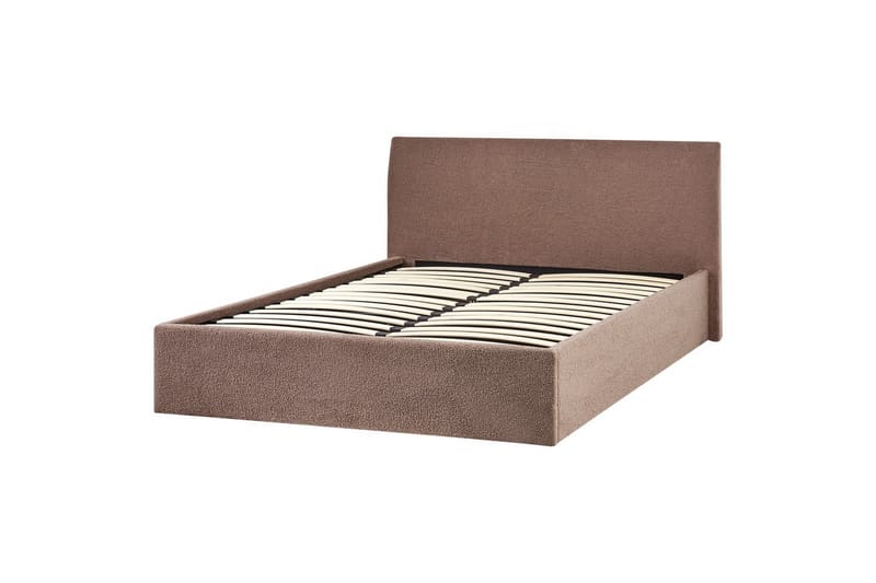 Säng med förvaring Orbey - Brun, 140x200 cm - Möbler - Säng - Sängram & sängstomme