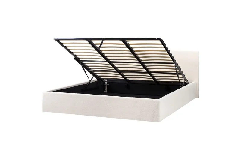 Säng med förvaring Orbey - Vit, 180x200 cm - Möbler - Säng - Sängram & sängstomme