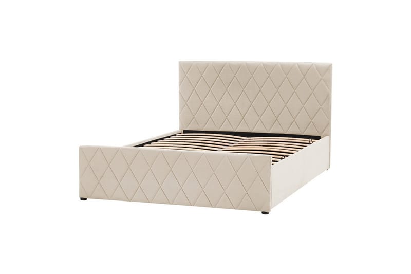 Säng med förvaring Rochefort - Beige, 140x200 cm - Möbler - Säng - Sängram & sängstomme