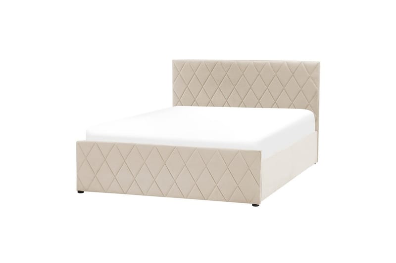 Säng med förvaring Rochefort - Beige, 140x200 cm - Möbler - Säng - Sängram & sängstomme