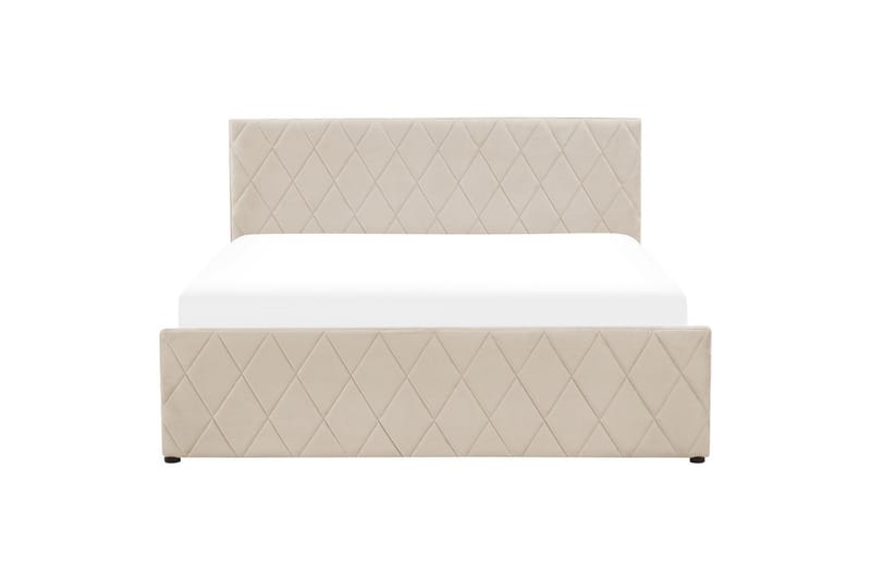 Säng med förvaring Rochefort - Beige, 160x200 cm - Möbler - Säng - Sängram & sängstomme