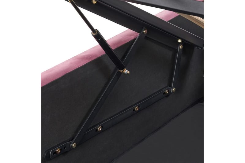 Säng med förvaring Rochefort - Rosa, 160x200 cm - Möbler - Säng - Sängram & sängstomme