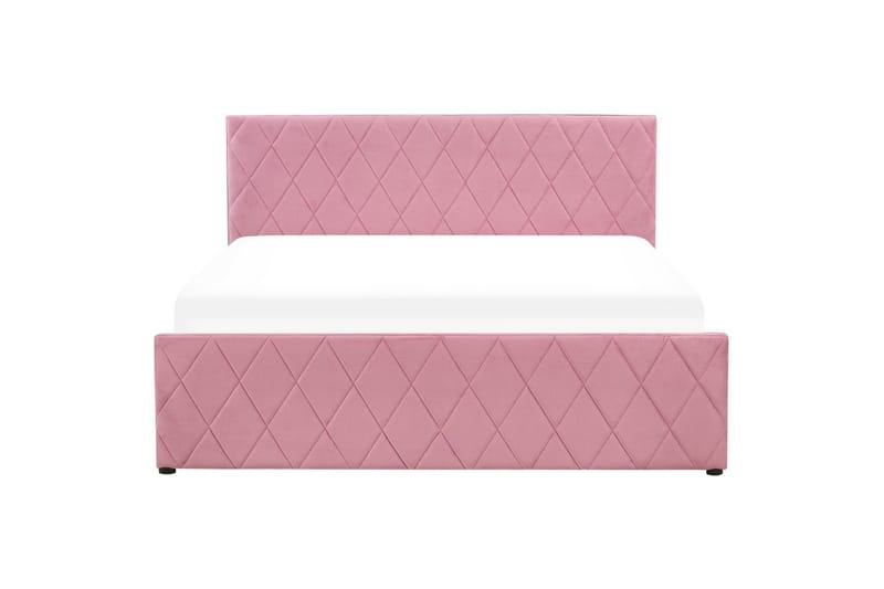 Säng med förvaring Rochefort - Rosa, 160x200 cm - Möbler - Säng - Sängram & sängstomme