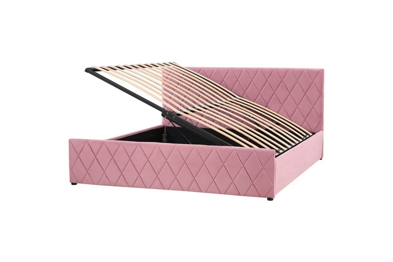 Säng med förvaring Rochefort - Rosa, 180x200 cm - Möbler - Säng - Sängram & sängstomme