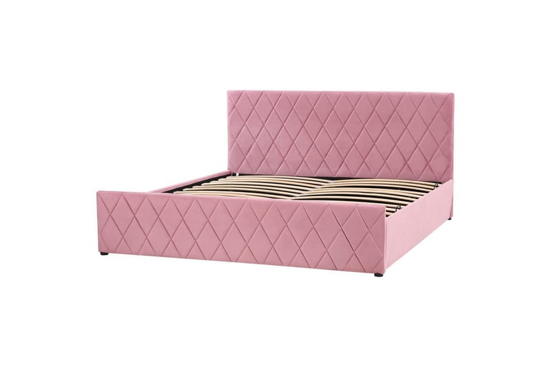 Säng med förvaring Rochefort - Rosa, 180x200 cm - Möbler - Säng - Sängram & sängstomme