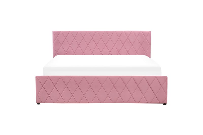 Säng med förvaring Rochefort - Rosa, 180x200 cm - Möbler - Säng - Sängram & sängstomme