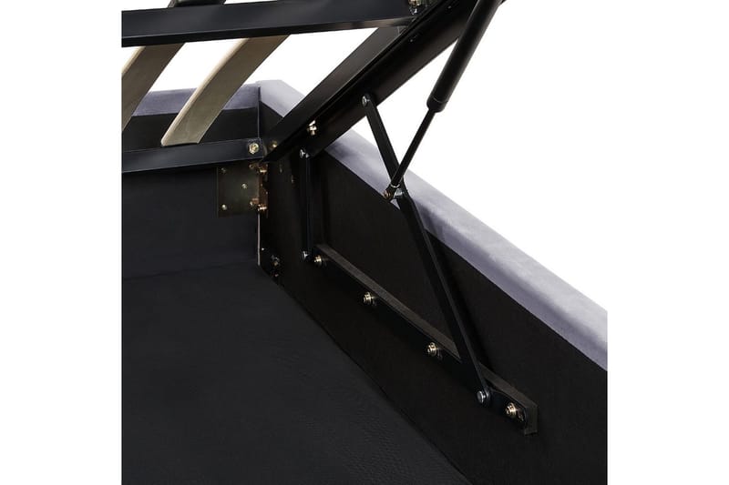 Säng med förvaring Rouen - Grå, 140x200 cm - Möbler - Säng - Sängram & sängstomme