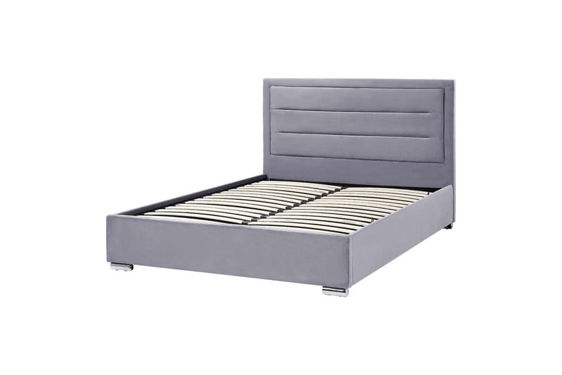 Säng med förvaring Rouen - Grå, 160x200 cm - Möbler - Säng - Sängram & sängstomme