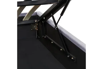 Säng med förvaring Rouen - Grå, 160x200 cm - Möbler - Säng - Sängram & sängstomme
