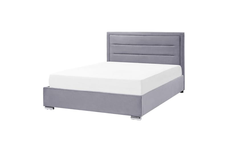 Säng med förvaring Rouen - Grå, 160x200 cm - Möbler - Säng - Sängram & sängstomme