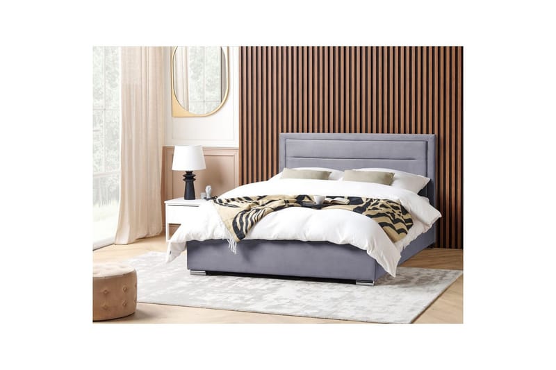 Säng med förvaring Rouen - Grå, 180x200 cm - Möbler - Säng - Sängram & sängstomme