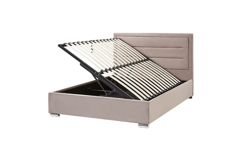 Säng med förvaring Rouen - Taupe, 140x200 cm - Möbler - Säng - Sängram & sängstomme