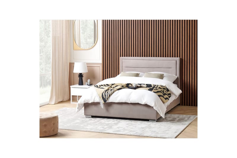 Säng med förvaring Rouen - Taupe, 140x200 cm - Möbler - Säng - Sängram & sängstomme