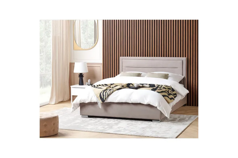 Säng med förvaring Rouen - Taupe, 180x200 cm - Möbler - Säng - Sängram & sängstomme