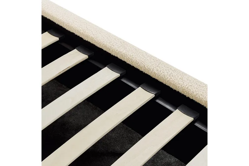 Säng med förvaring Vaucluse - Beige/Bouclé, 160x200 cm - Möbler - Säng - Sängram & sängstomme