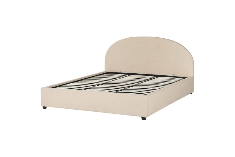 Säng med förvaring Vaucluse - Beige/Bouclé, 180x200 cm - Möbler - Säng - Sängram & sängstomme