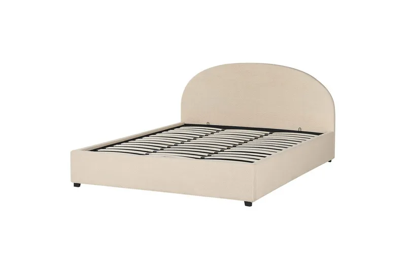 Säng med förvaring Vaucluse - Beige/Bouclé, 180x200 cm - Möbler - Säng - Sängram & sängstomme