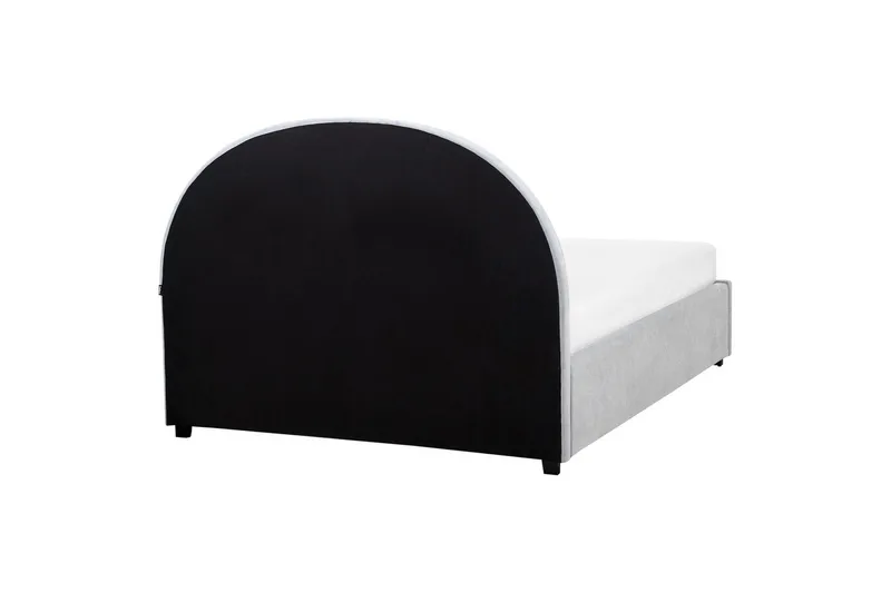 Säng med förvaring Vaucluse - Ljusblå/Polyester, 140x200 cm - Möbler - Säng - Sängram & sängstomme