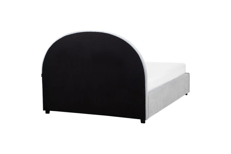 Säng med förvaring Vaucluse - Ljusblå/Polyester, 140x200 cm - Möbler - Säng - Sängram & sängstomme