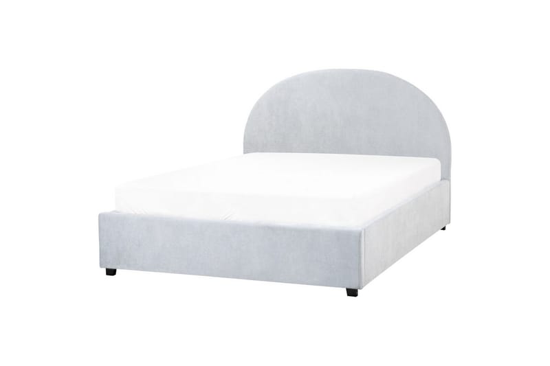 Säng med förvaring Vaucluse - Ljusblå/Polyester, 140x200 cm - Möbler - Säng - Sängram & sängstomme