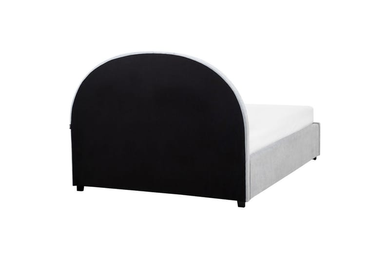 Säng med förvaring Vaucluse - Ljusblå/Polyester, 140x200 cm - Möbler - Säng - Sängram & sängstomme