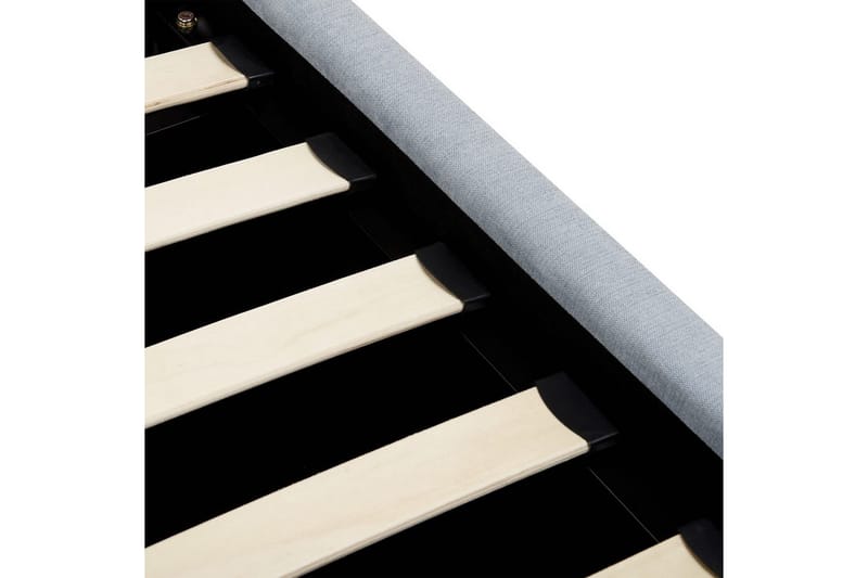 Säng med förvaring Vaucluse - Ljusblå/Polyester, 140x200 cm - Möbler - Säng - Sängram & sängstomme