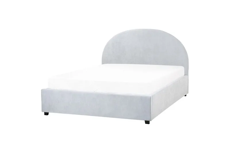 Säng med förvaring Vaucluse - Ljusblå/Polyester, 140x200 cm - Möbler - Säng - Sängram & sängstomme