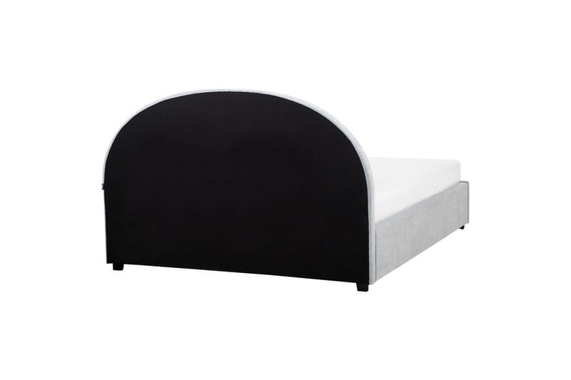 Säng med förvaring Vaucluse - Ljusblå/Polyester, 160x200 cm - Möbler - Säng - Sängram & sängstomme