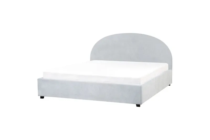 Säng med förvaring Vaucluse - Ljusblå/Polyester, 180x200 cm - Möbler - Säng - Sängram & sängstomme