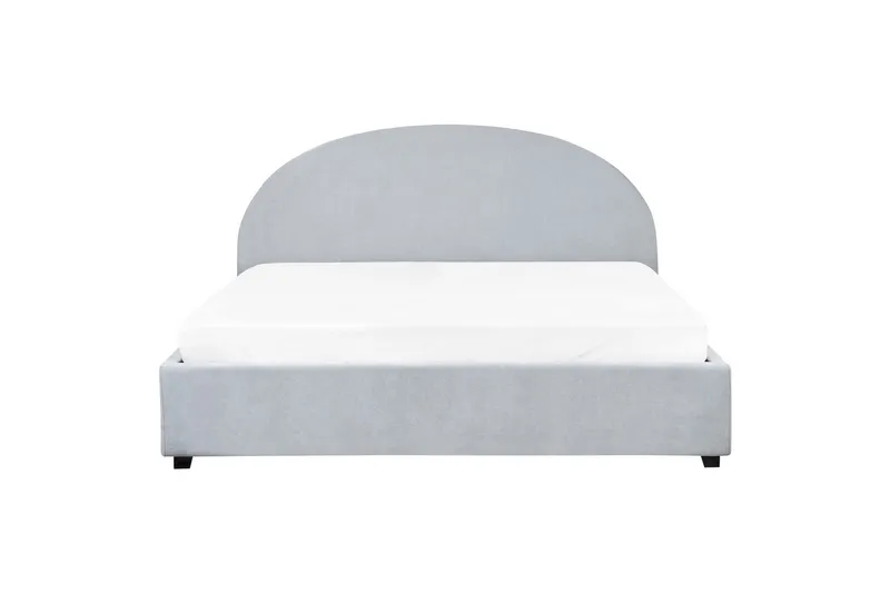 Säng med förvaring Vaucluse - Ljusblå/Polyester, 180x200 cm - Möbler - Säng - Sängram & sängstomme