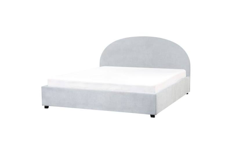 Säng med förvaring Vaucluse - Ljusblå/Polyester, 180x200 cm - Möbler - Säng - Sängram & sängstomme