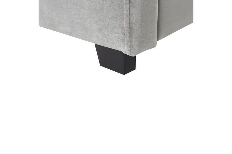 Säng med förvaring Vaucluse - Ljusgrå/Sammet, 160x200 cm - Möbler - Säng - Sängram & sängstomme
