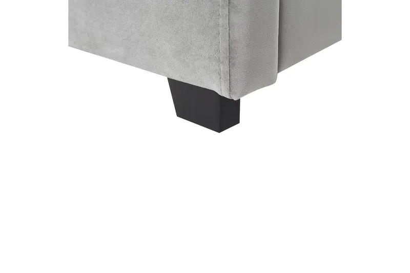 Säng med förvaring Vaucluse - Ljusgrå/Sammet, 180x200 cm - Möbler - Säng - Sängram & sängstomme