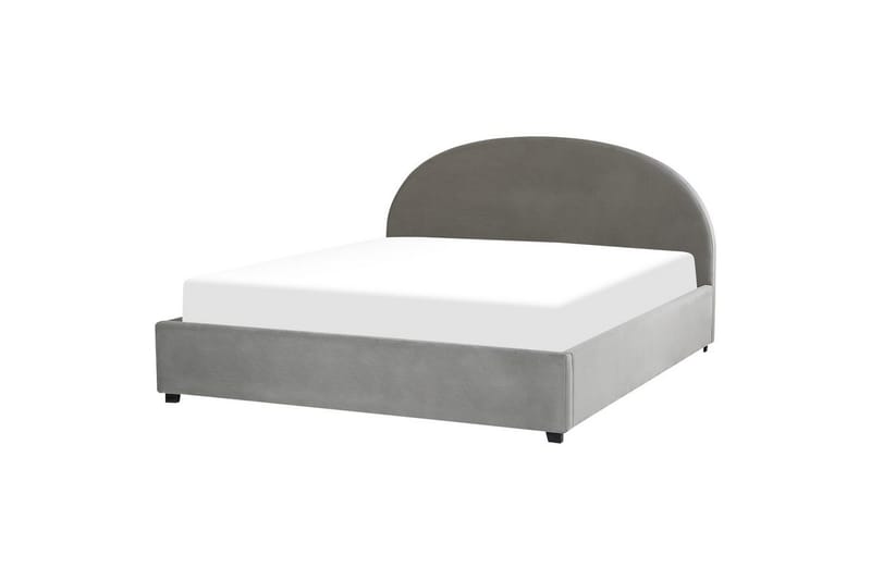 Säng med förvaring Vaucluse - Ljusgrå/Sammet, 180x200 cm - Möbler - Säng - Sängram & sängstomme