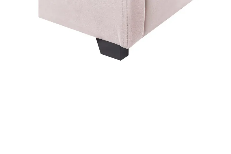 Säng med förvaring Vincennes - Rosa, Svart, 140x200 cm - Möbler - Säng - Sängram & sängstomme