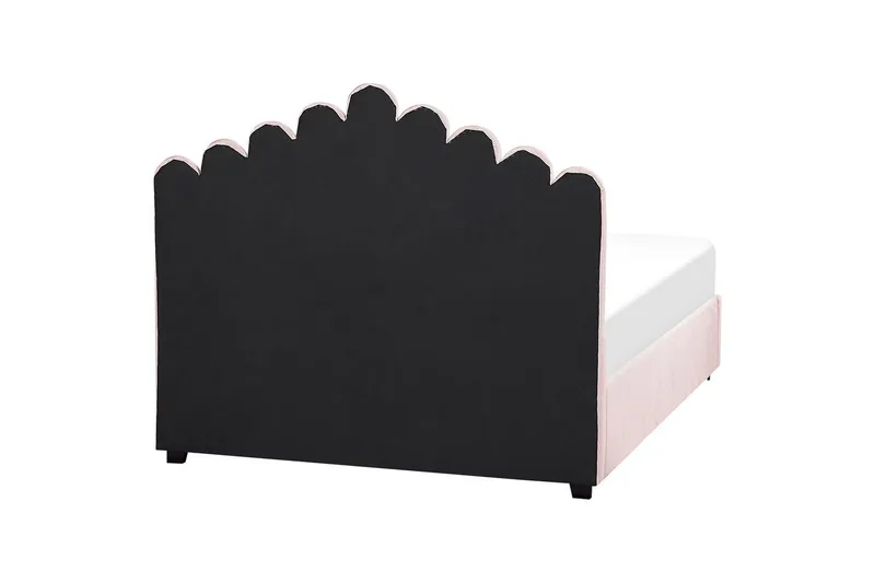 Säng med förvaring Vincennes - Rosa, Svart, 140x200 cm - Möbler - Säng - Sängram & sängstomme