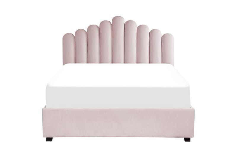 Säng med förvaring Vincennes - Rosa, Svart, 160x200 cm - Möbler - Säng - Sängram & sängstomme